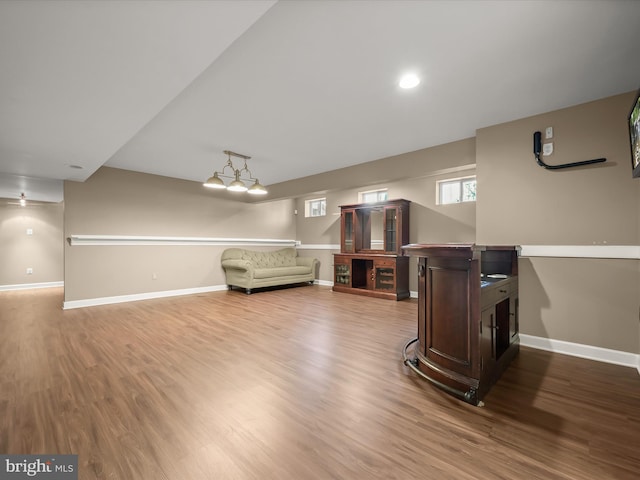 interior space with wood-type flooring