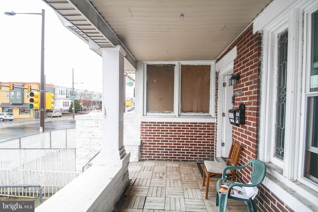 view of patio with covered porch