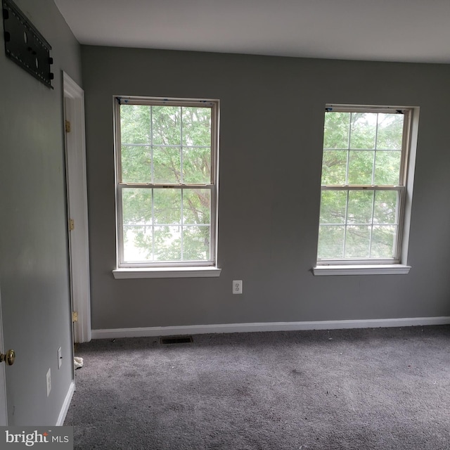 unfurnished room featuring carpet flooring