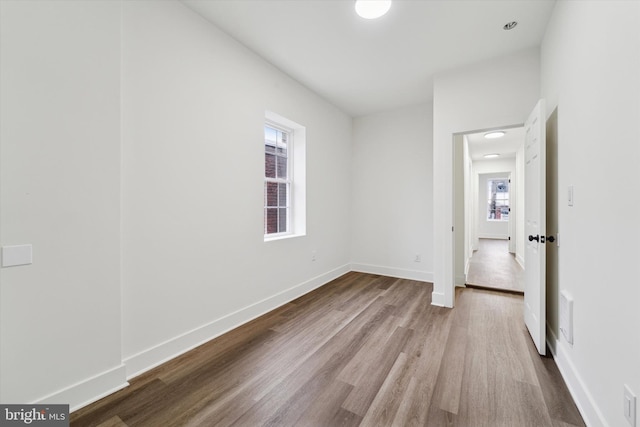 unfurnished bedroom with light hardwood / wood-style floors