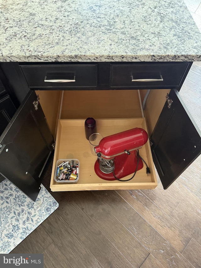 interior details with dark wood-type flooring