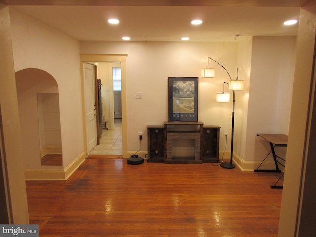 interior space featuring hardwood / wood-style flooring