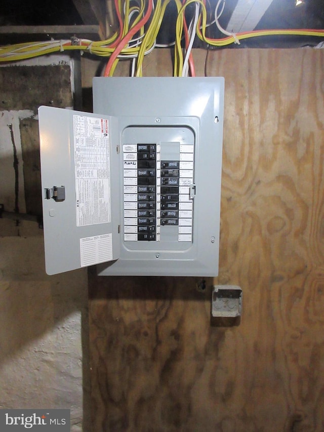 utility room with electric panel