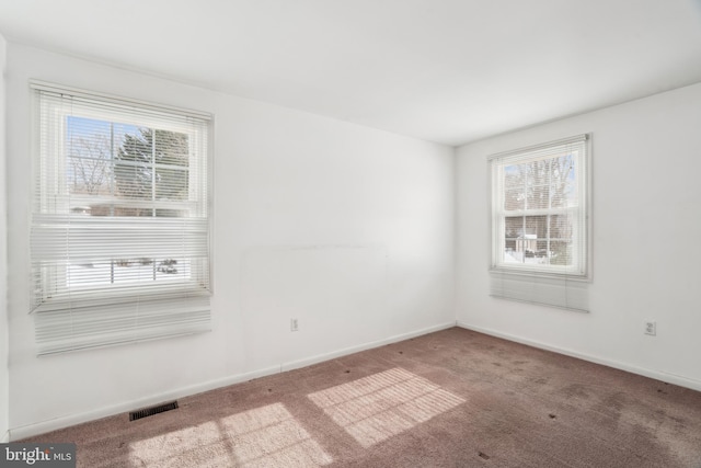 empty room featuring carpet and plenty of natural light