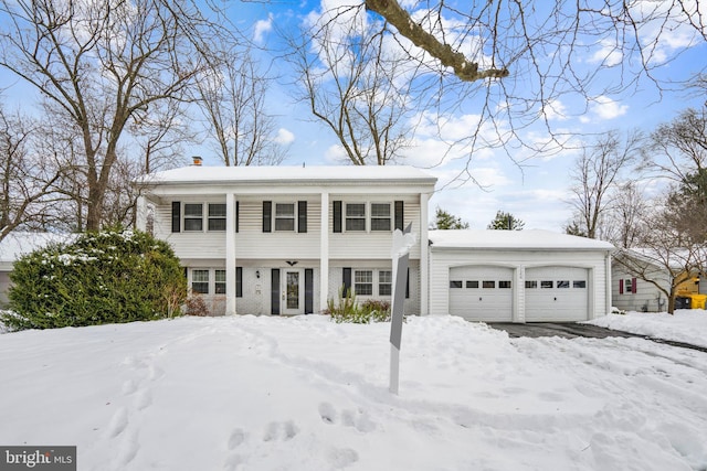 view of front of home featuring a garage