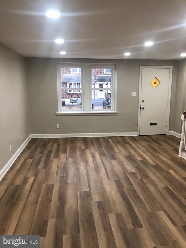 interior space featuring dark hardwood / wood-style floors