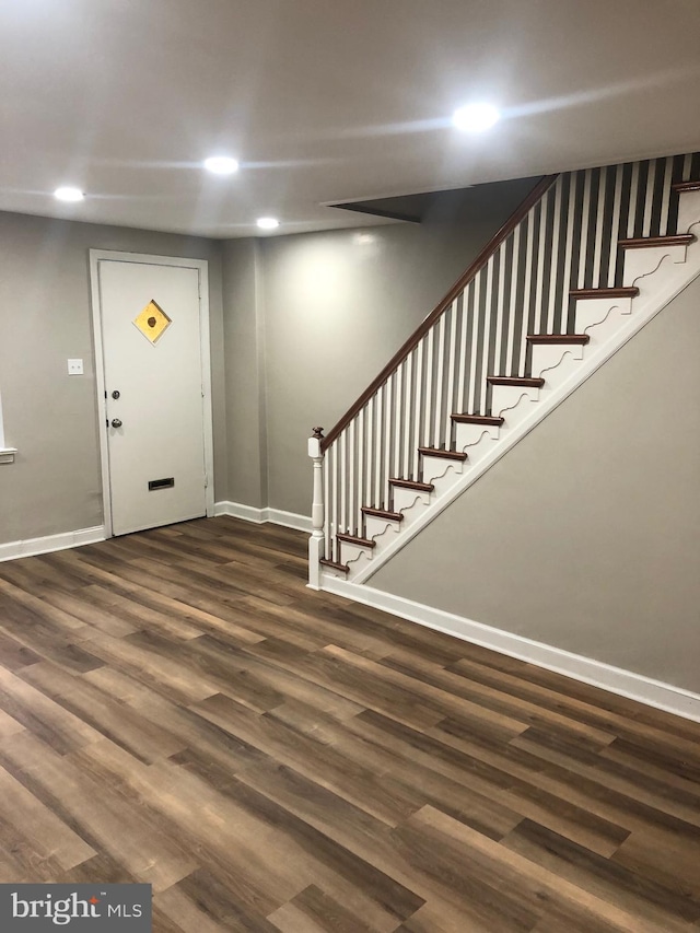 foyer featuring dark hardwood / wood-style flooring