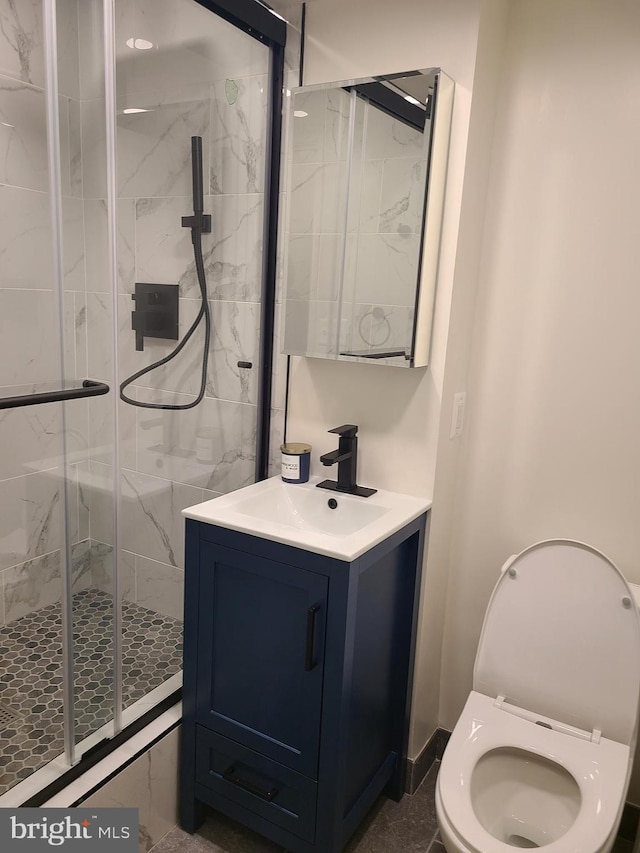 8340 Greensboro Dr Unit 1010, Mclean, VA 22102 - bathroom with vanity and a shower stall