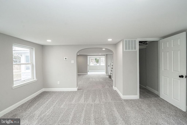 view of carpeted spare room