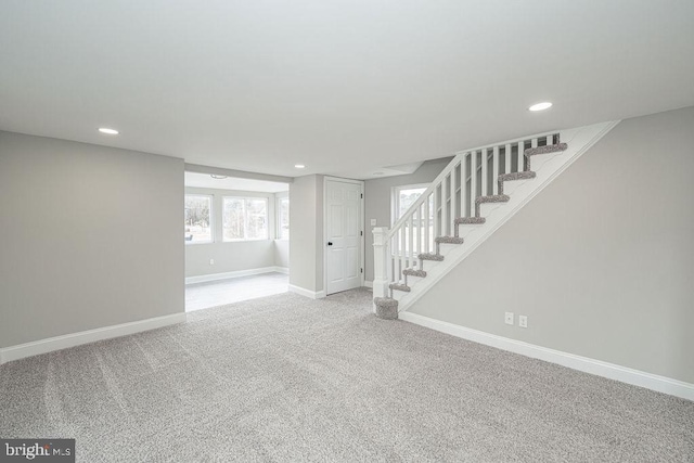 interior space with carpet flooring