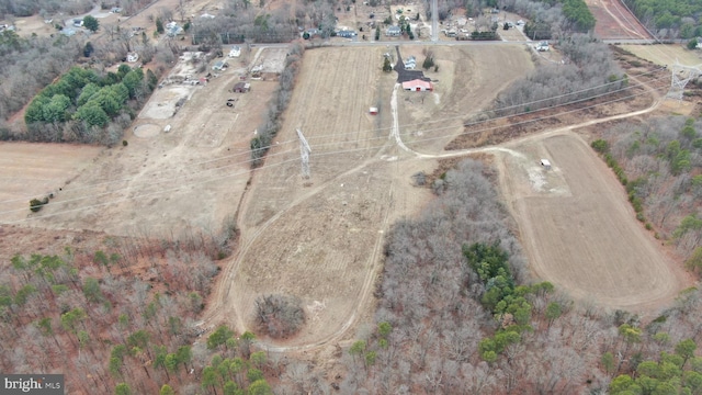 bird's eye view featuring a rural view