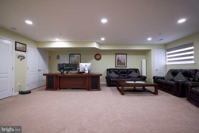 view of carpeted living room