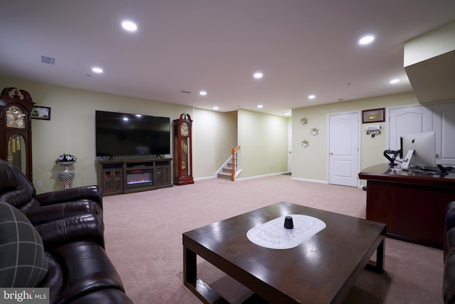 view of carpeted living room