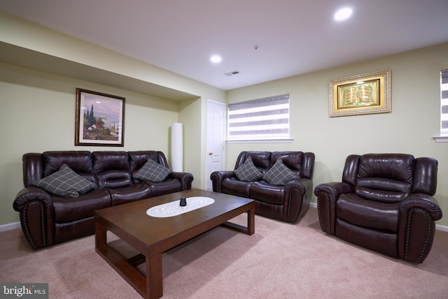 view of carpeted living room