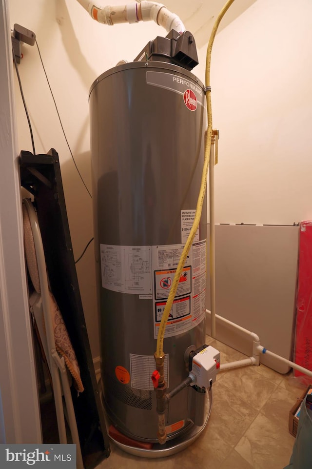 utilities featuring gas water heater