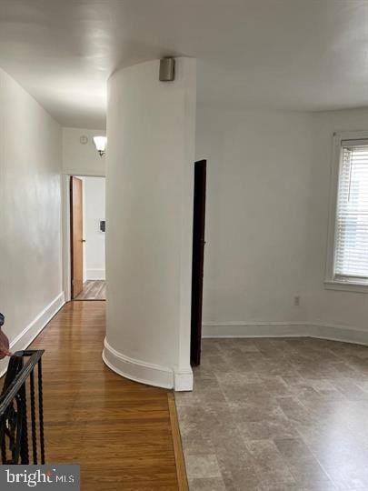 interior space with hardwood / wood-style flooring