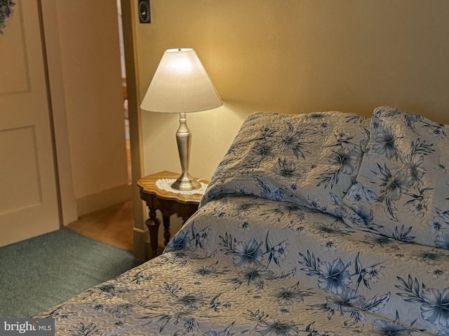 view of carpeted bedroom