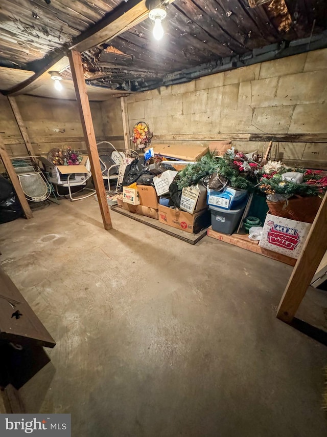 view of basement