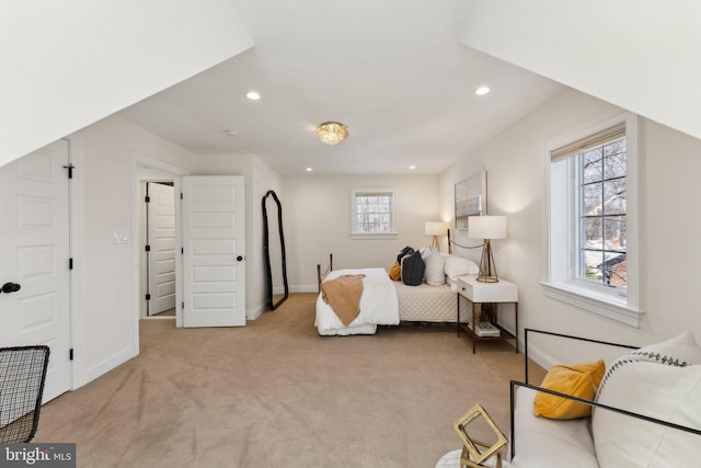 view of carpeted bedroom