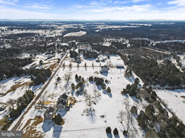 view of snowy aerial view