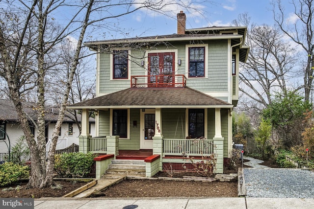 view of front of house with a porch