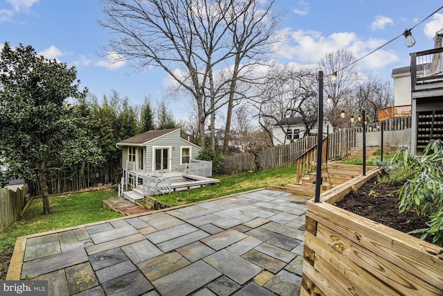 view of patio with a deck