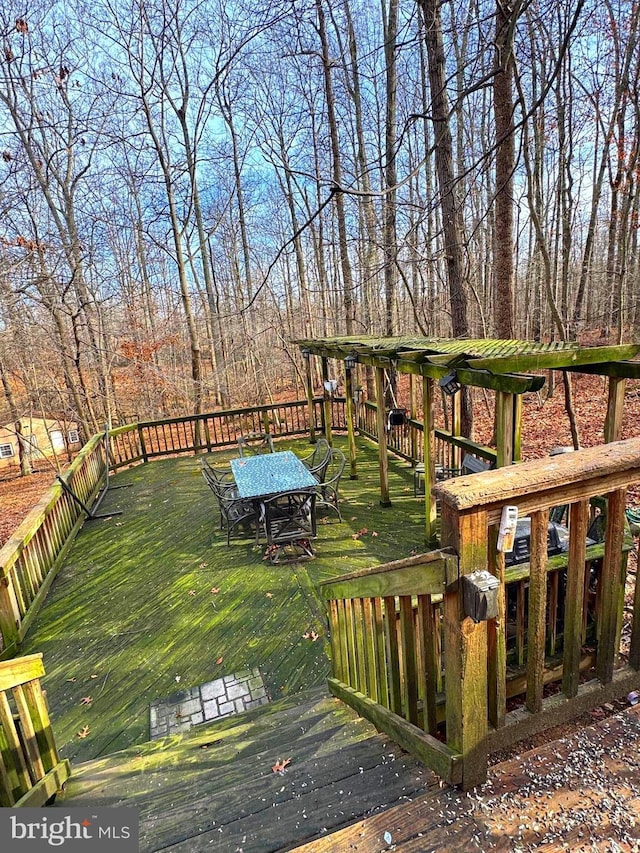 view of wooden terrace