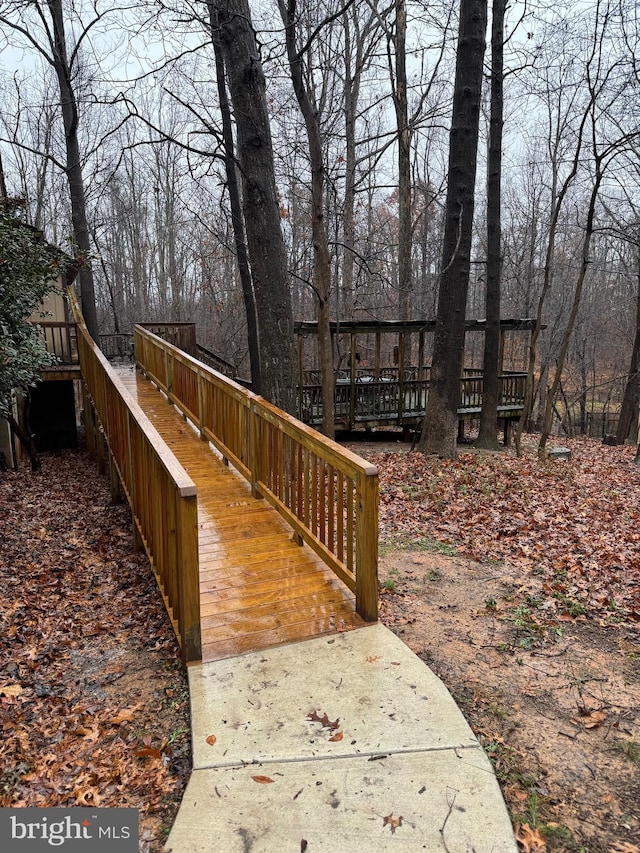 view of wooden deck