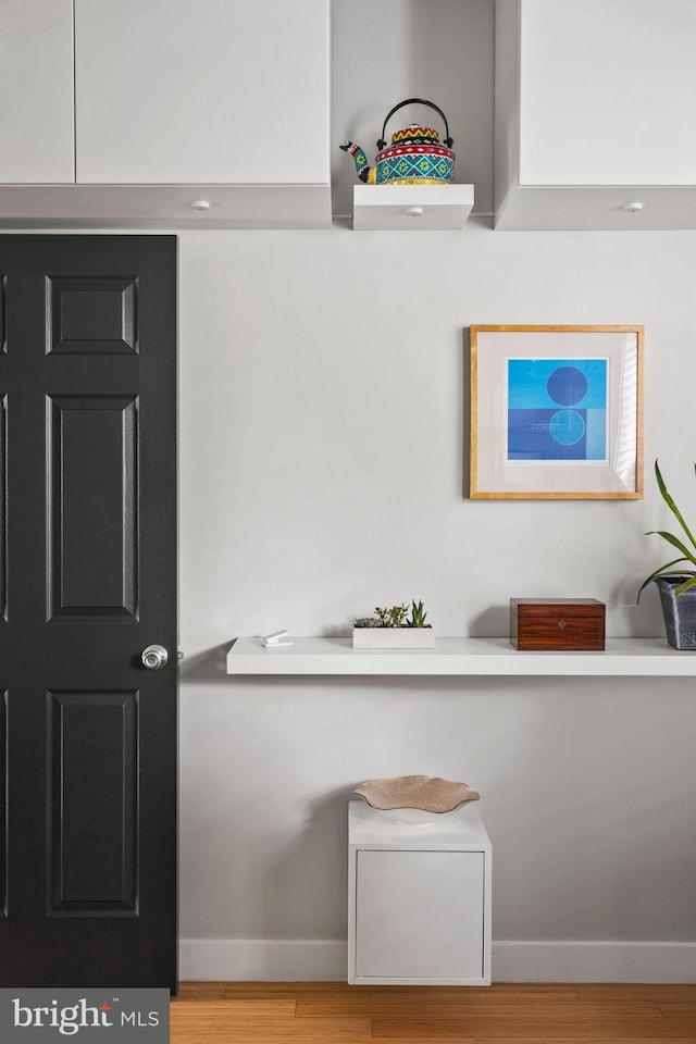 bathroom featuring hardwood / wood-style floors