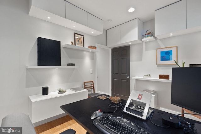 office featuring built in desk