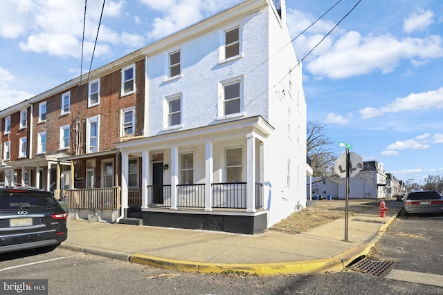 multi unit property with a porch