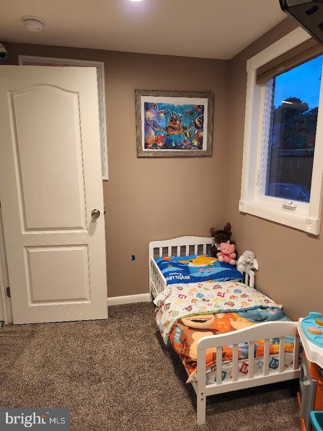 view of carpeted bedroom