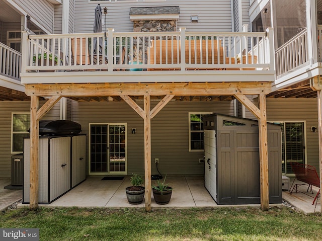 rear view of property with a patio