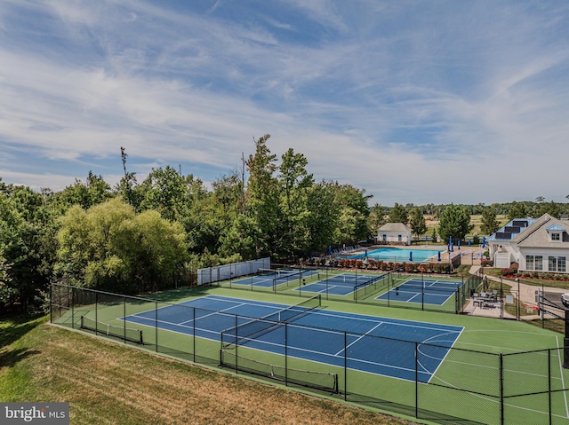 view of tennis court