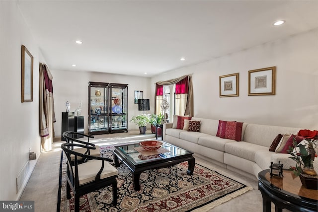 view of carpeted living room