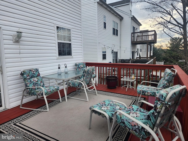 view of deck at dusk