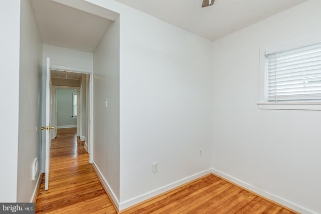 empty room featuring light hardwood / wood-style floors