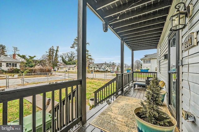 balcony with covered porch