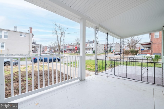 view of patio with a porch