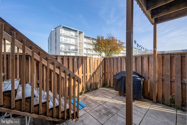 view of patio / terrace featuring grilling area