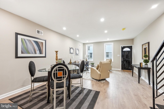 interior space featuring light hardwood / wood-style flooring