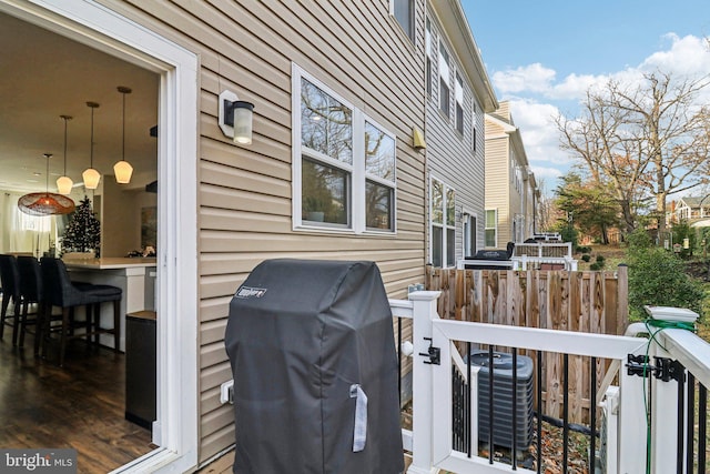 view of home's exterior with central air condition unit