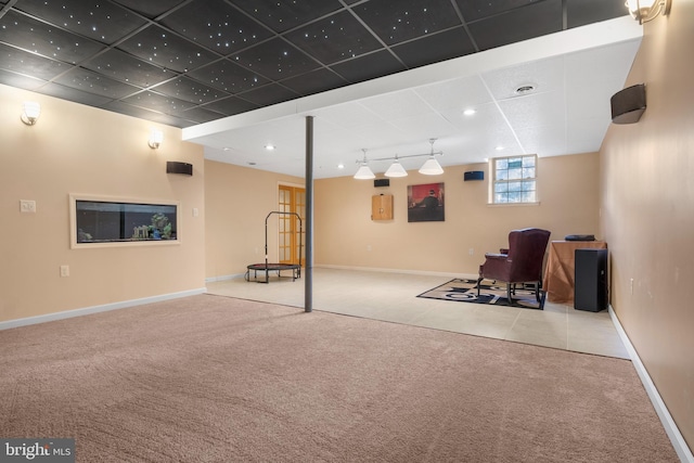 14 Limestone Ct, Lititz, PA 17543 - below grade area featuring carpet floors, baseboards, and recessed lighting