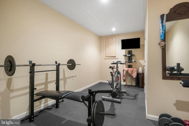 14 Limestone Ct, Lititz, PA 17543 - workout area with baseboards and a drop ceiling