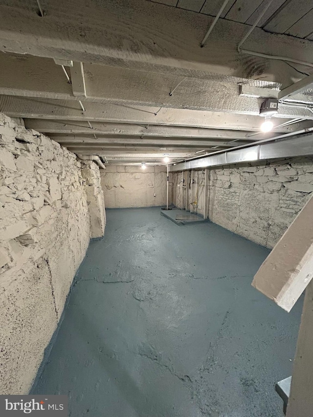 view of basement