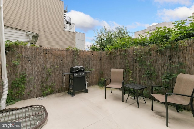 view of patio with grilling area