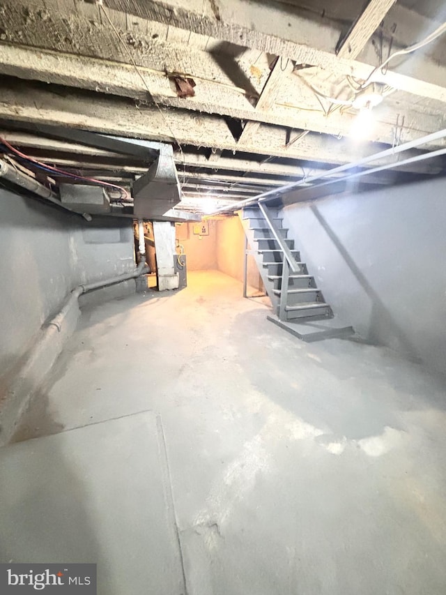 view of basement