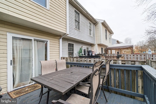 view of wooden deck