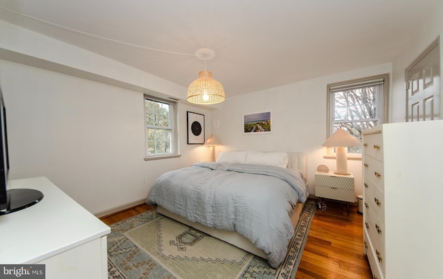 bedroom featuring hardwood / wood-style flooring