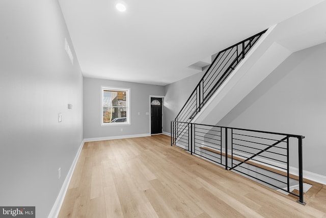 interior space featuring light hardwood / wood-style floors